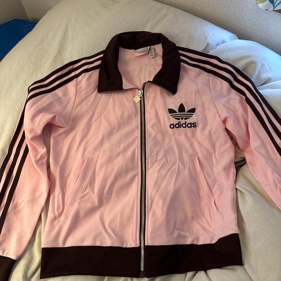 韓国限定 adidas ベッケンバウアー ピンクブラウン トラックジャケット M