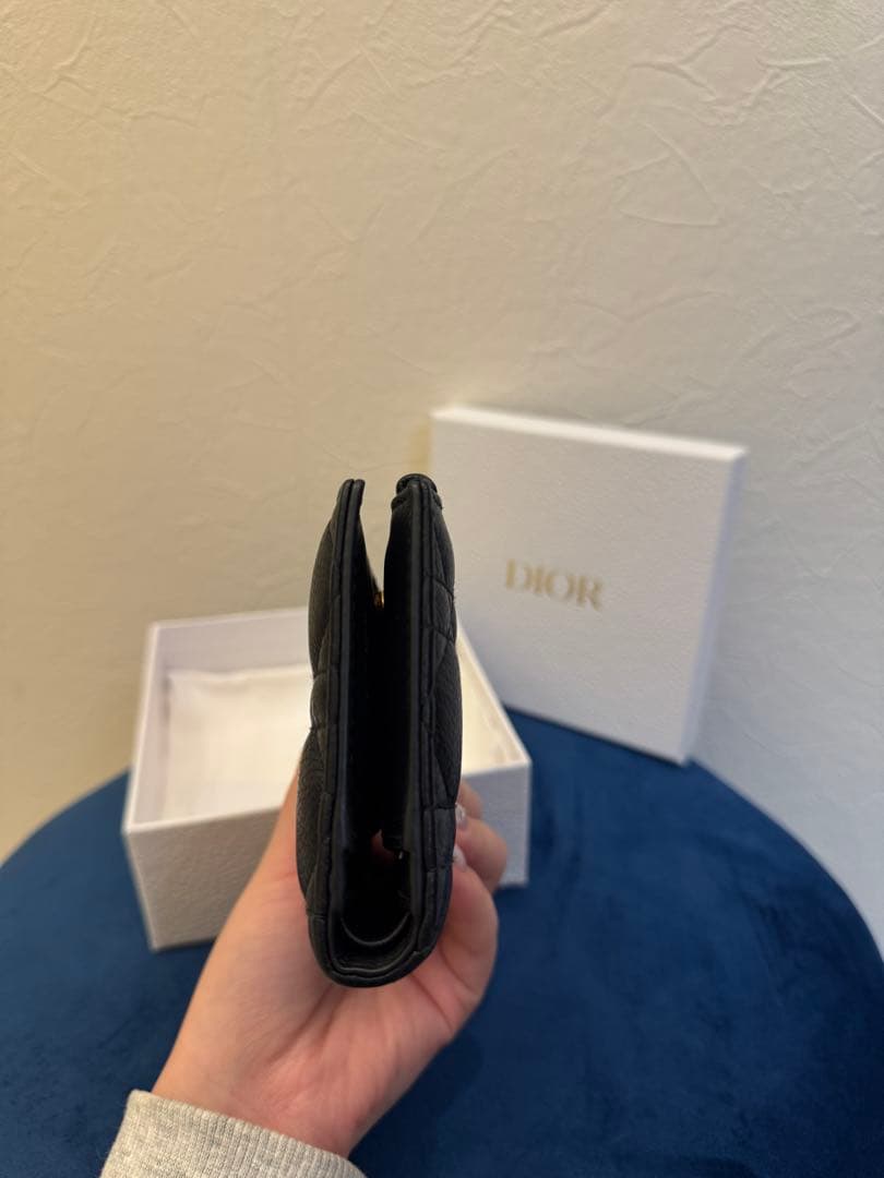 Dior ブラック キルティング 二つ折り財布 フールセット