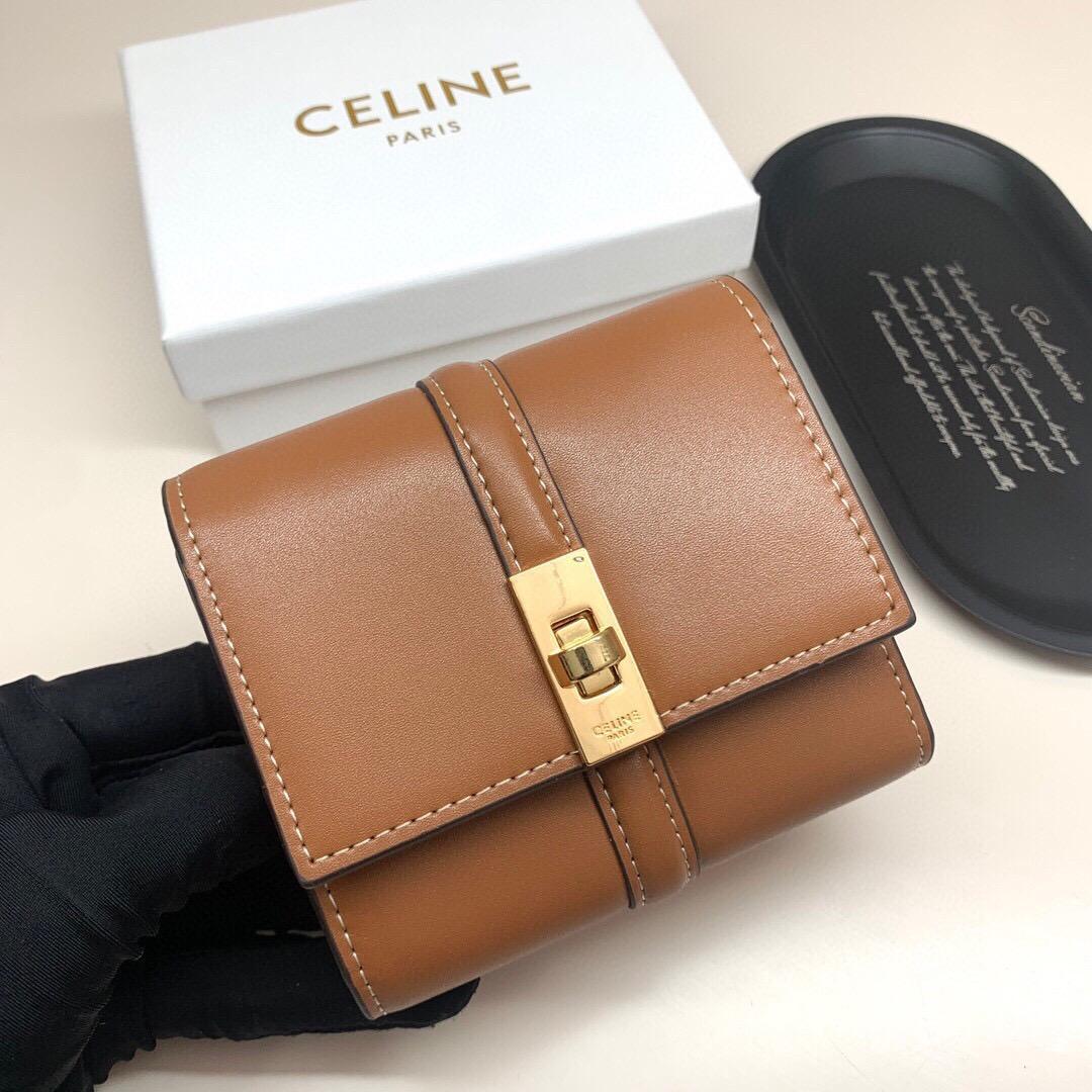 CELINE ブラウン 三つ折り財布
