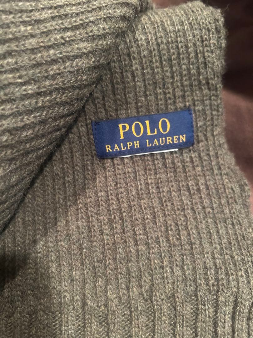 POLO Ralph Lauren オリーブグリーン マフラー POLOベア