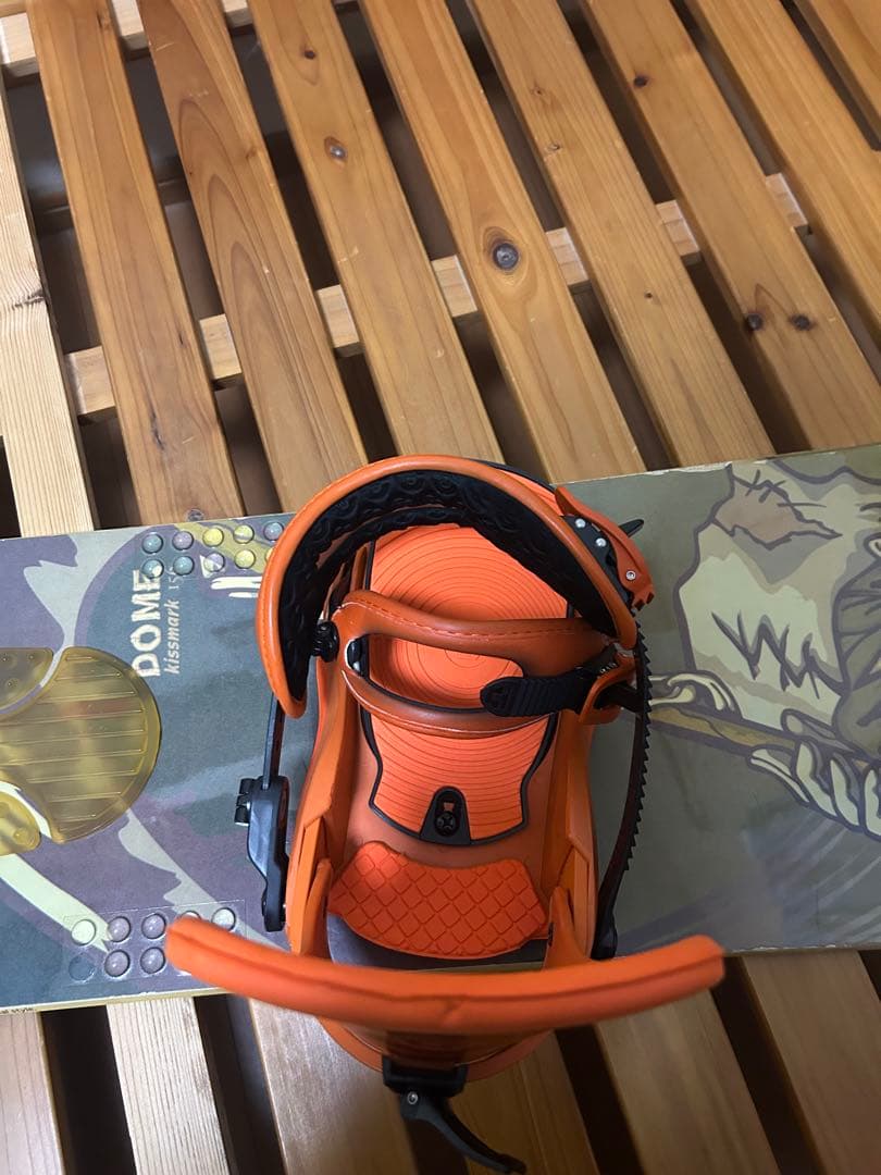 キスマーク　スノーボード　板　ビンディング付き　156