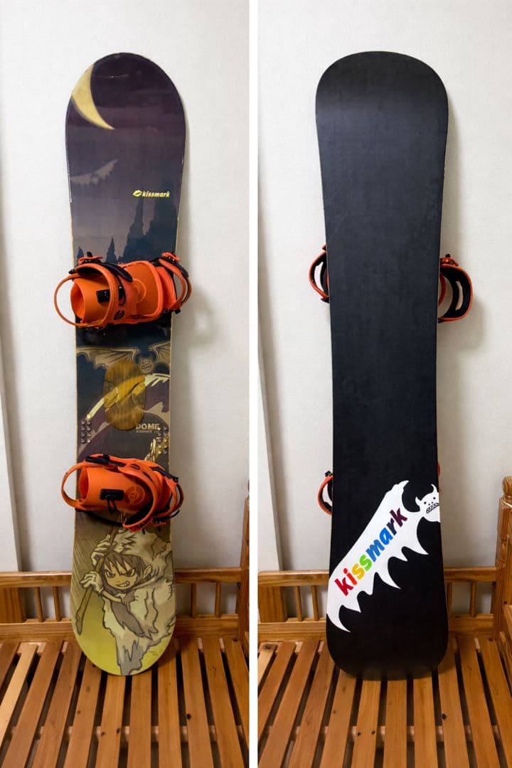 キスマーク　スノーボード　板　ビンディング付き　156