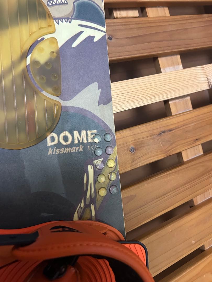 キスマーク　スノーボード　板　ビンディング付き　156