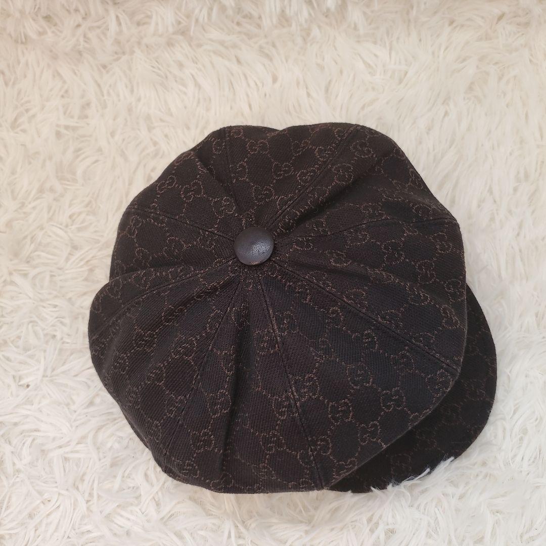 ⭐大きいサイズ美品⭐GUCCI gg キャスケット ダークブラウン