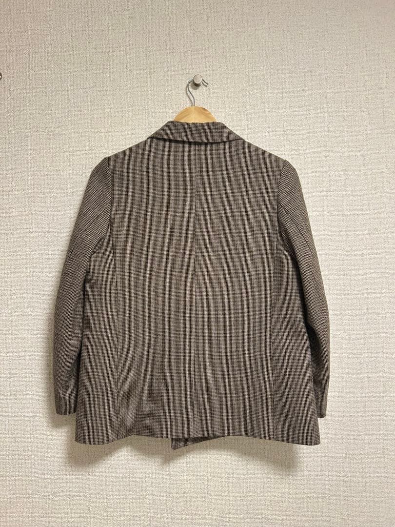 今季　ミラ オーウェン　チェック金釦ダブルブレストブレザー