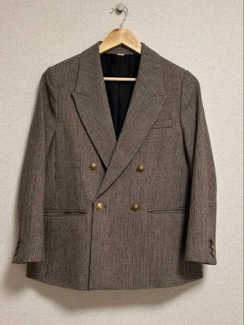 今季　ミラ オーウェン　チェック金釦ダブルブレストブレザー