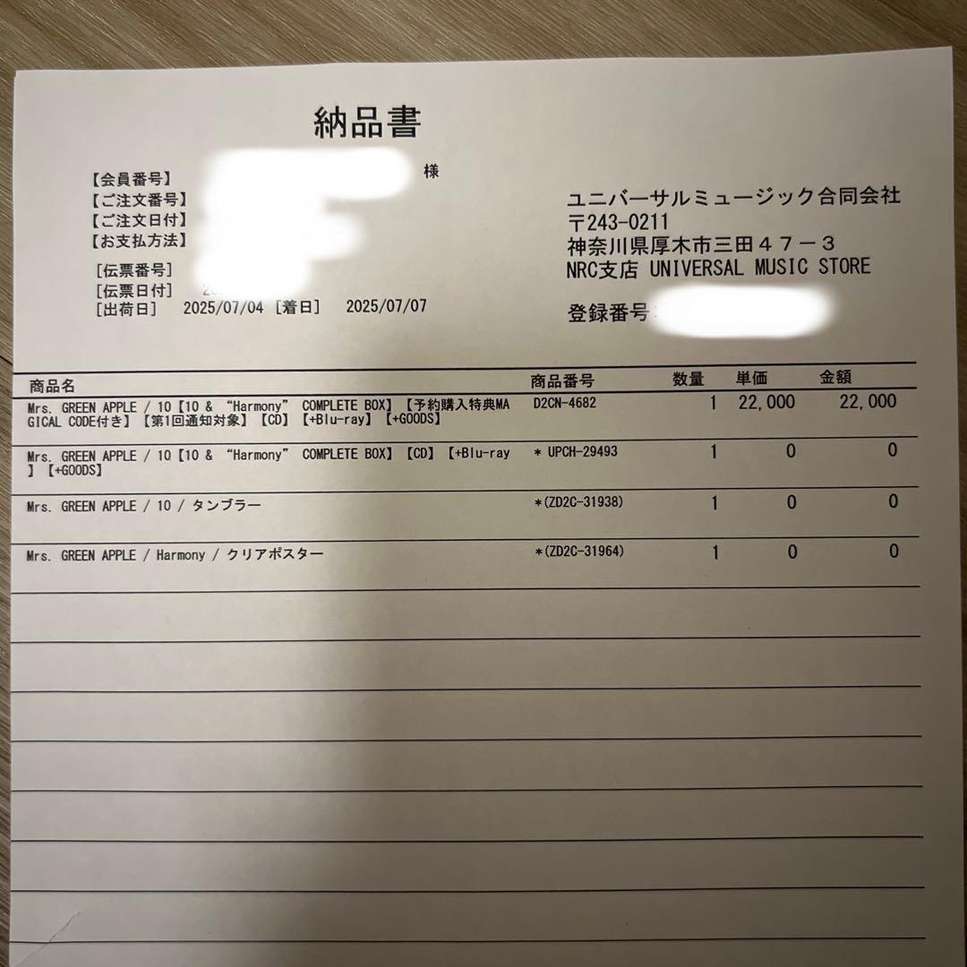 邦楽 10 &Harmony COMPLETE BOX Mrs.Green Apple