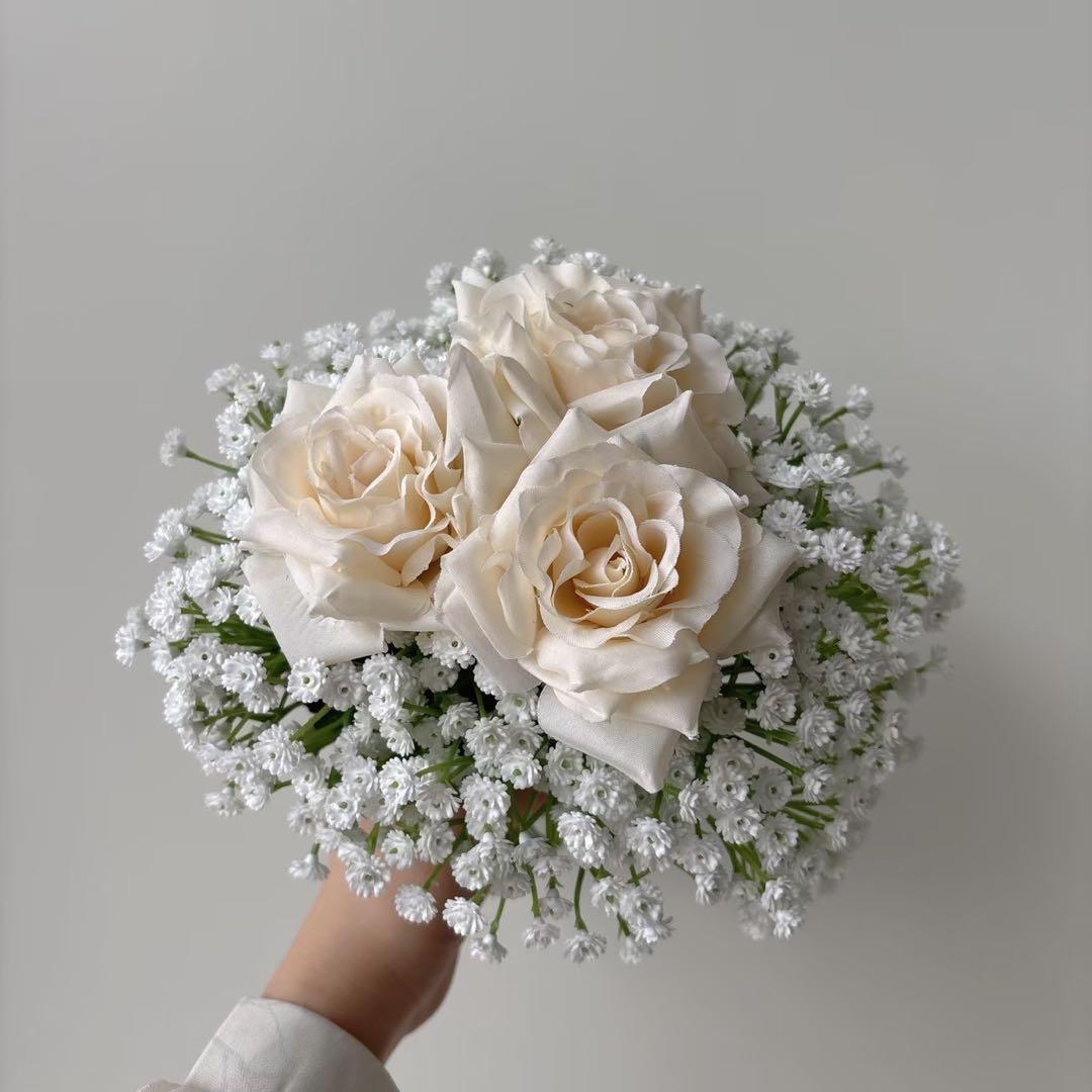 【ブーケ2個、ブートニアセット】ウェディングブーケ　世界に一つ♡ ブーケ