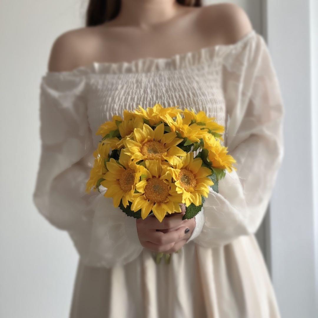 【ブーケ2個、ブートニアセット】ウェディングブーケ　世界に一つ♡ ブーケ