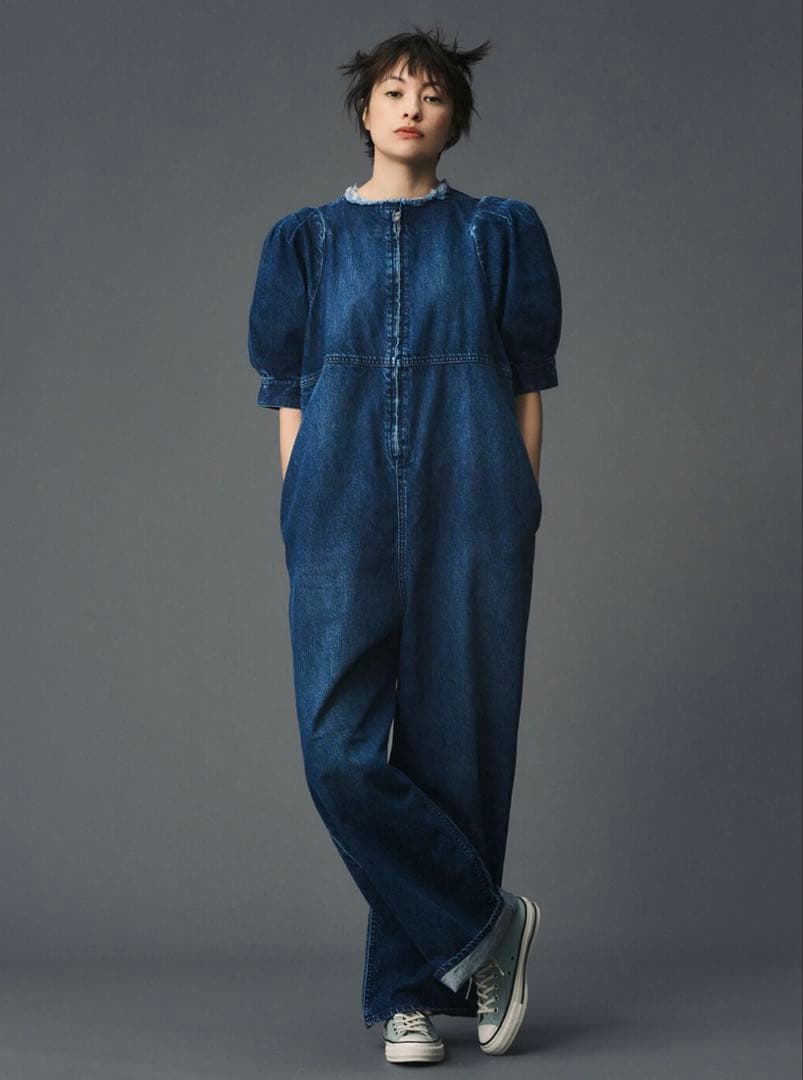 IÉNA 山本マナ upper hightsコラボ デニムオールインワン