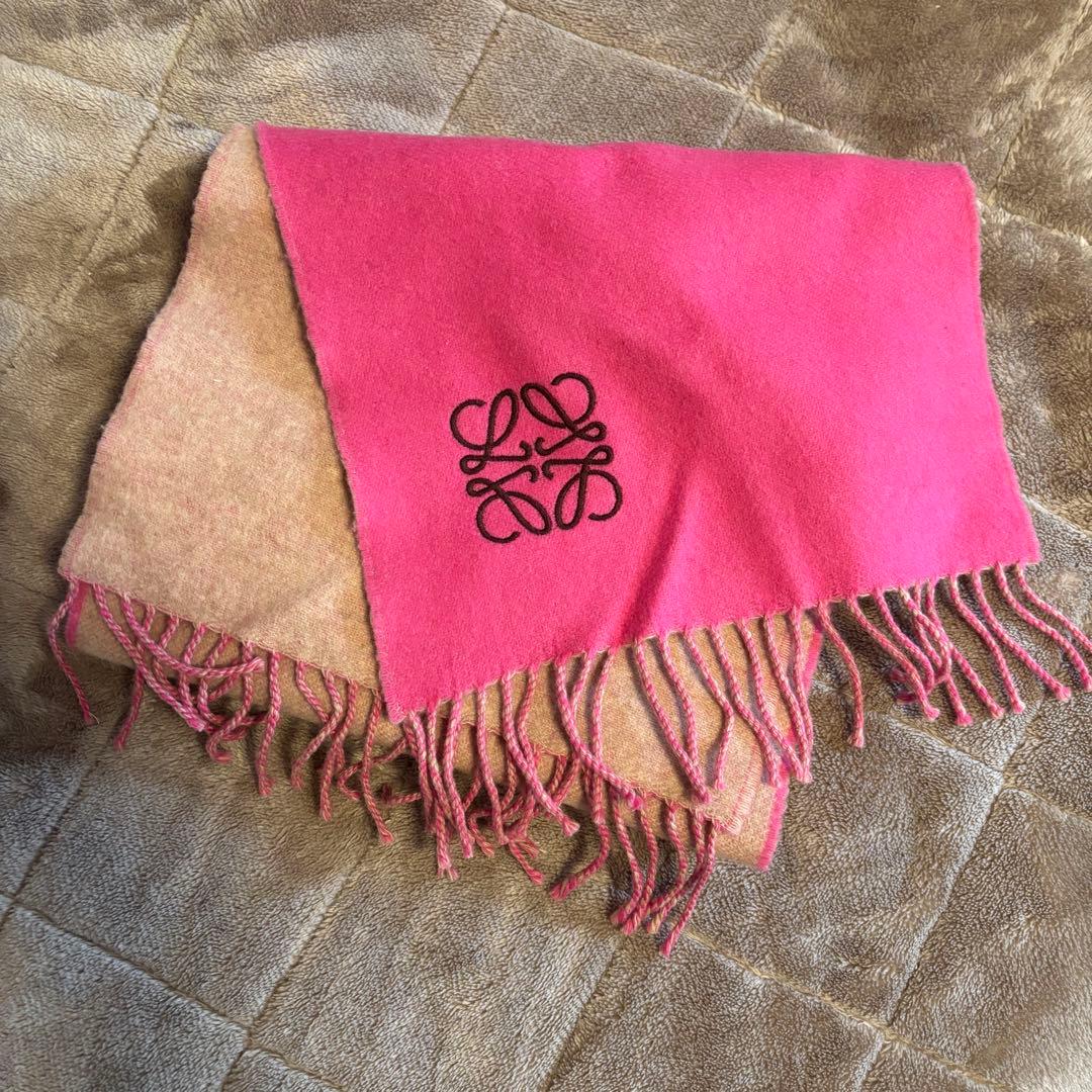 ロエベ LOEWE マフラー ストール バイカラー リバーシブル