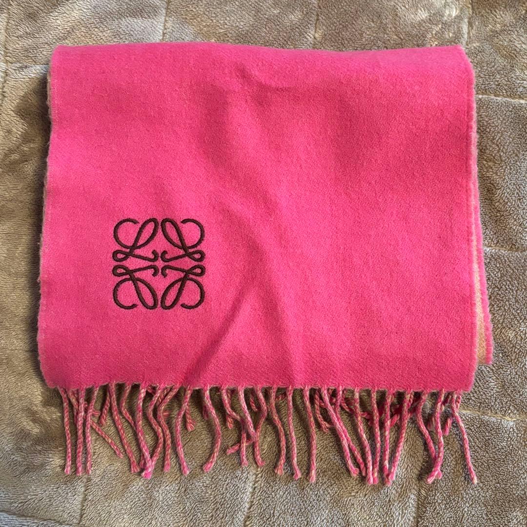 ロエベ LOEWE マフラー ストール バイカラー リバーシブル