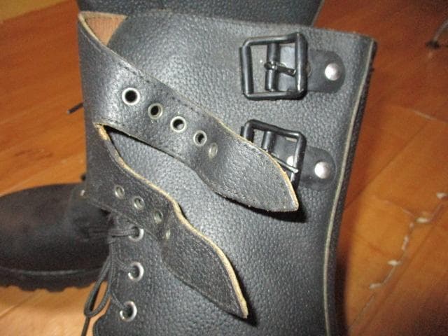 ８０年代　フランス軍　２バックル　コンバットブーツ　ミリタリーブーツ　２８　未使