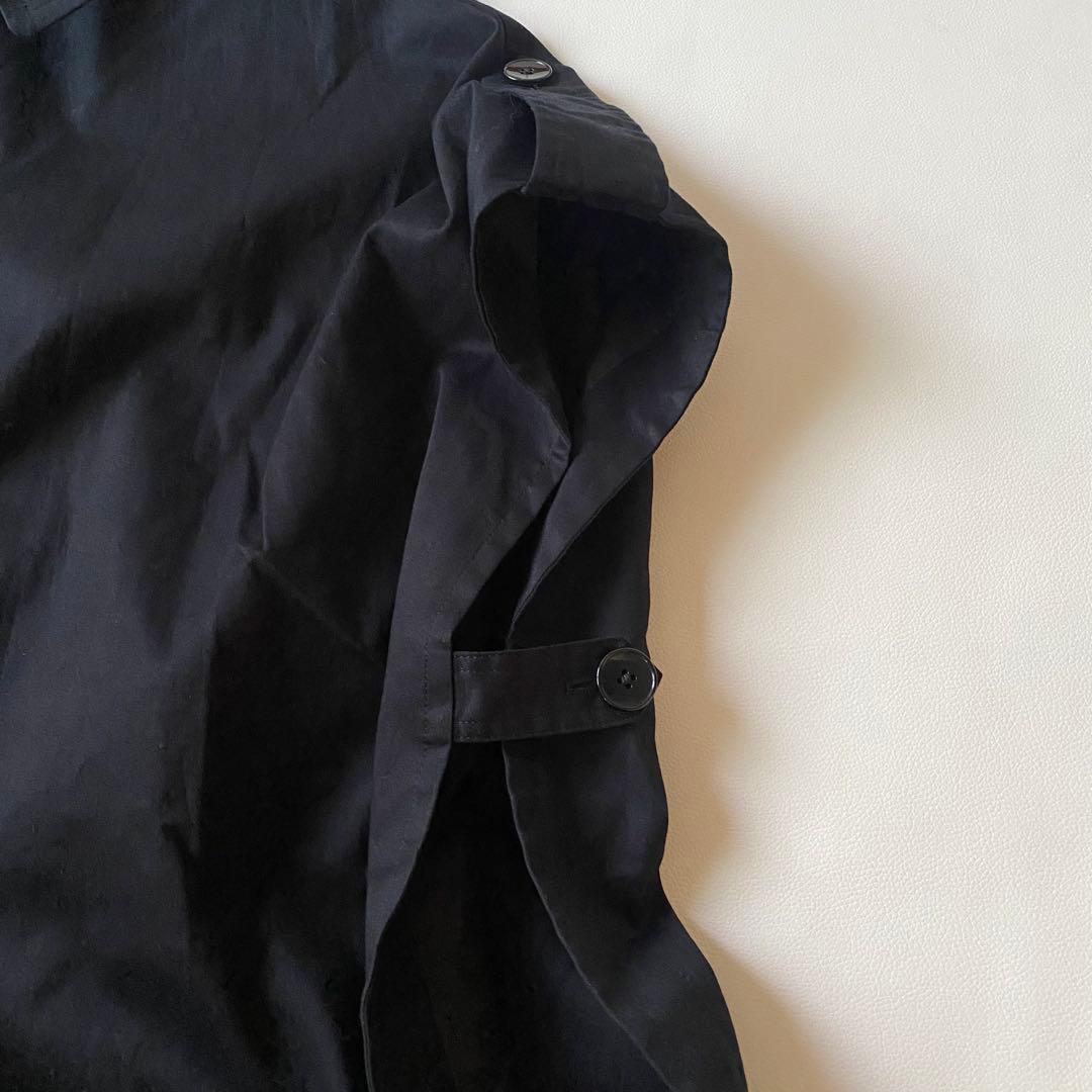 【美品】ヨウジヤマモト グラウンドワイ　ロングトレンチコート　ジレ　ノースリーブ