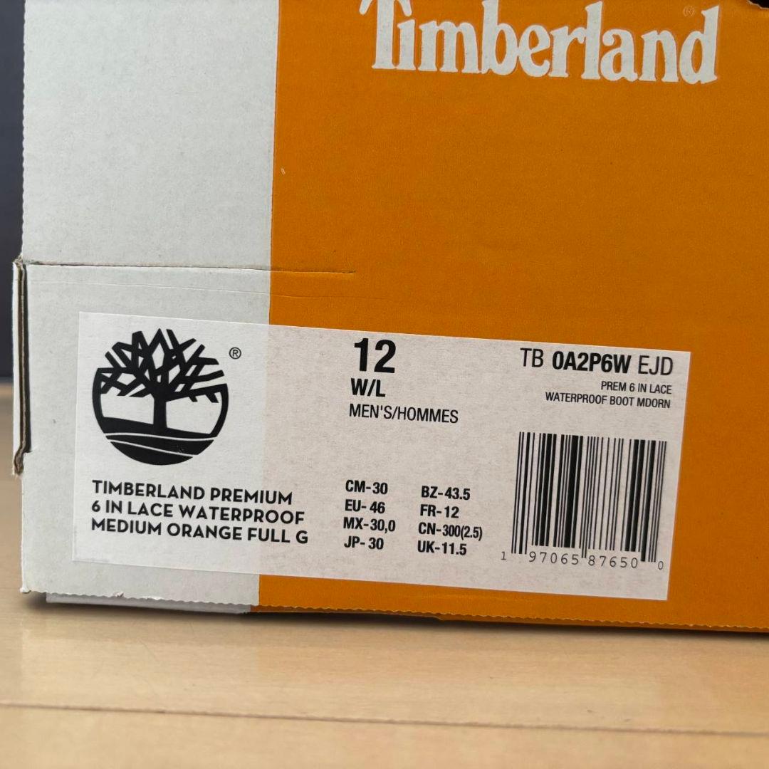 ティンバーランド　プレミアム 6インチ ウォータープルーフ ブーツ　30㎝
