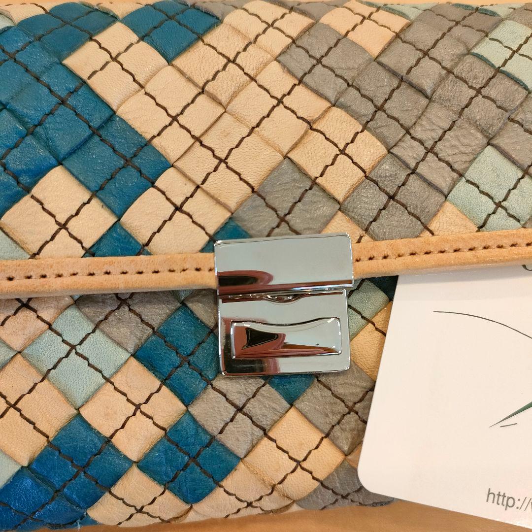 新品未使用 isolaギャルソン長財布　カリオカメッシュ三段錠　本革アイソラ財布