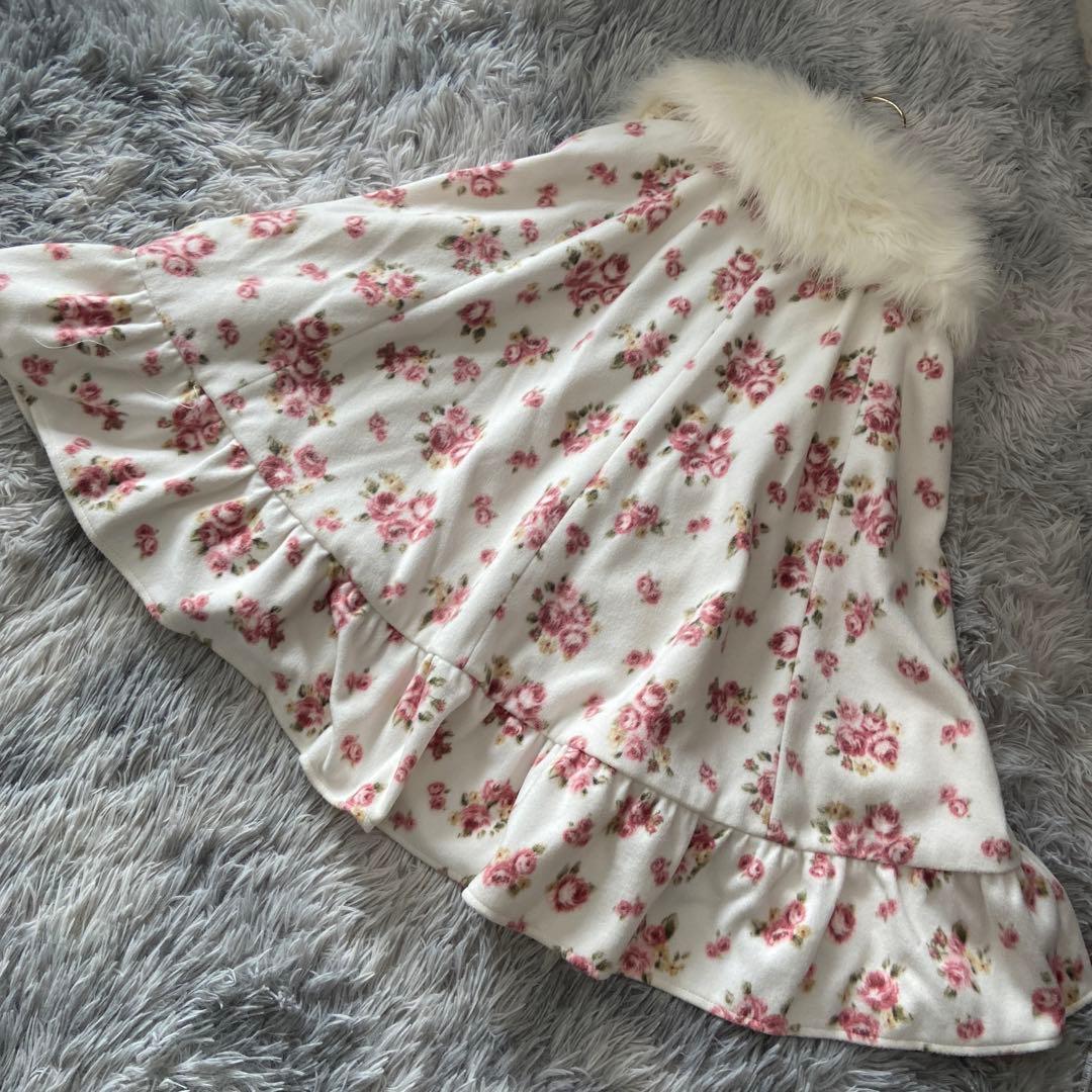 ★美品★LIZLISA リズメロ コラボ 花柄 ポンチョ コート y2k L