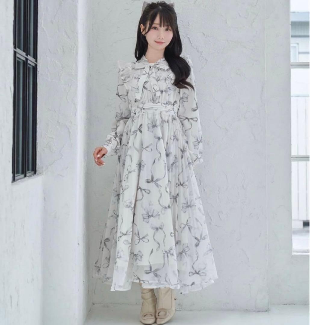 【小雨】RoseMuse ロゼミューズ リボンワンピース