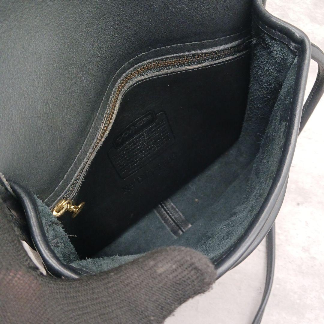 ✨美品✨ オールドコーチ ショルダーバッグ USA製 9888 レザー ブラック