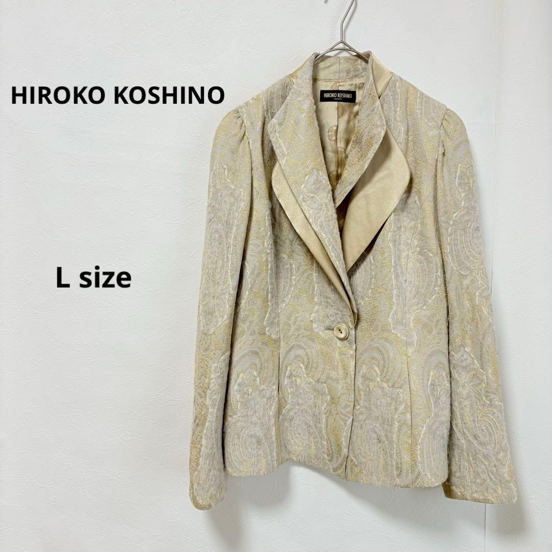 HIROKO KOSHINO テーラードジャケット　L ペイズリージャガード