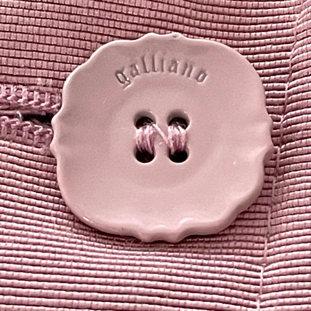 ガリアーノ テーラードジャケット 42 ペインテッドボタン ピンク系