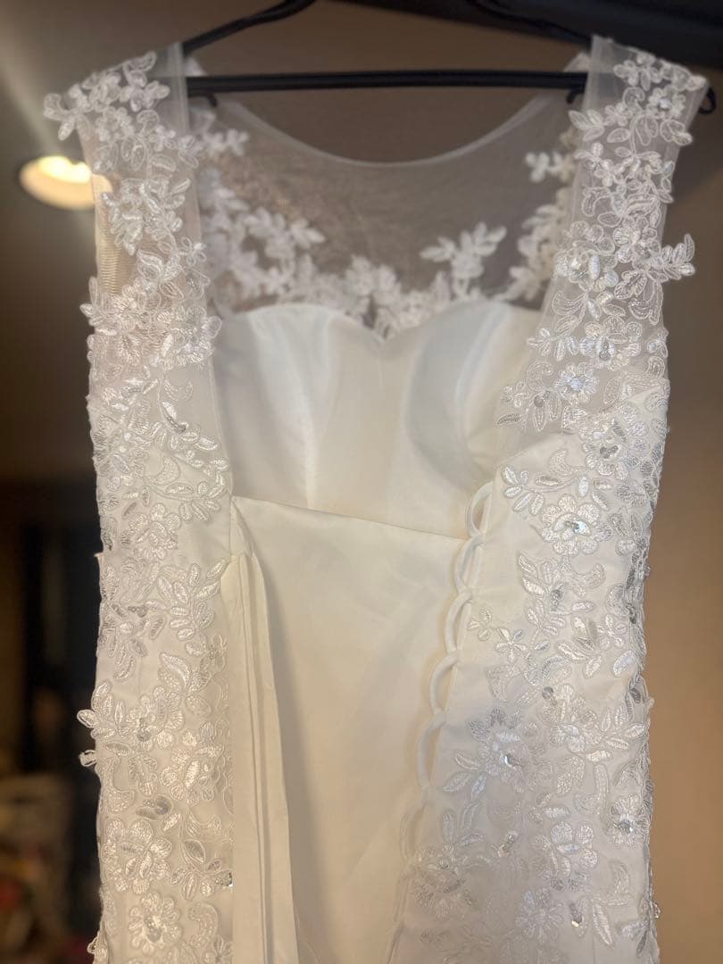 ウェディングドレス マーメイド　レース　S〜M