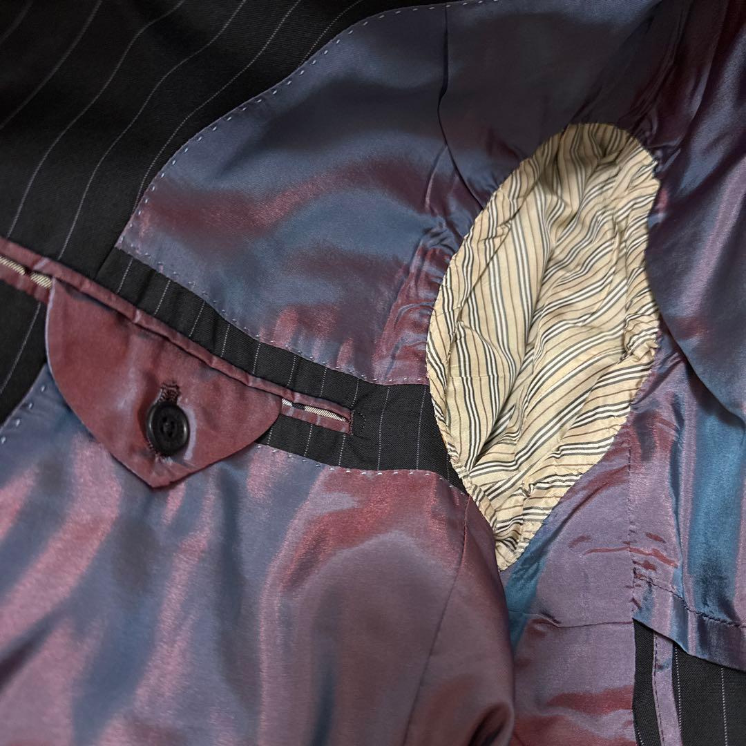 の*い様 【美品】バーバリーブラックレーベル セットアップ ブラック ストライプ