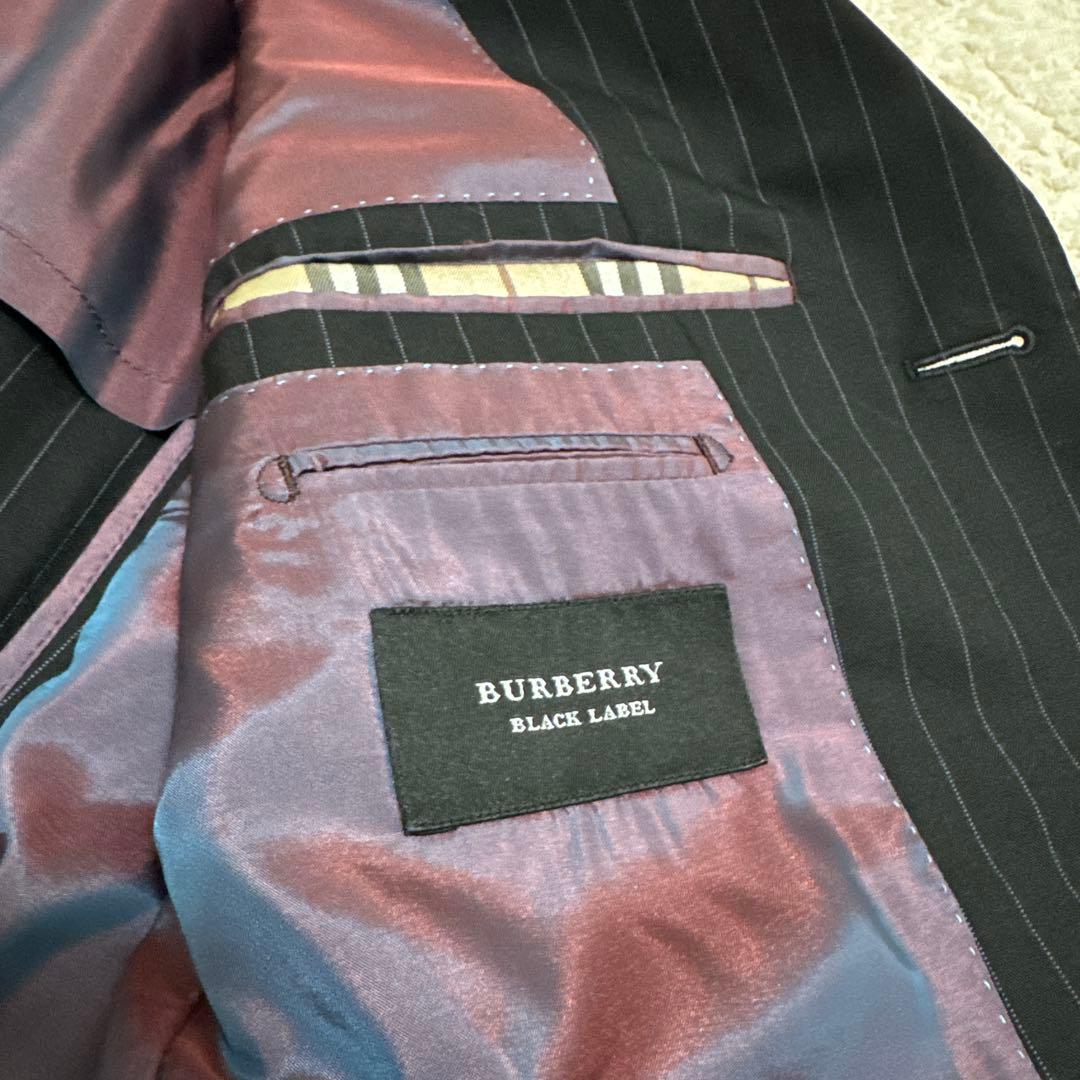 の*い様 【美品】バーバリーブラックレーベル セットアップ ブラック ストライプ