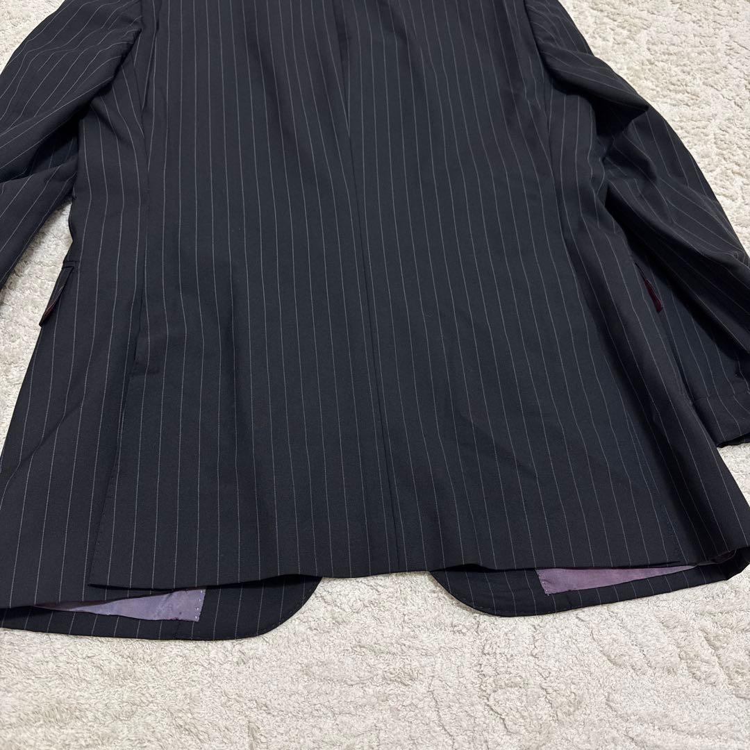 の*い様 【美品】バーバリーブラックレーベル セットアップ ブラック ストライプ