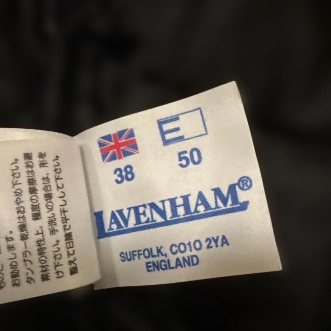 試着のみ✨ラベンハム　キルティング　フーディ　ロングコート　黒　英国製　M38