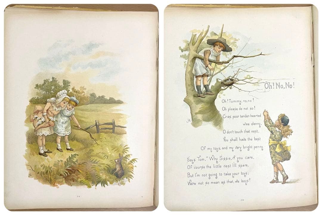 No.203 希少 古書 洋書 絵本 アンティーク ビクトリアン 童謡 児童書