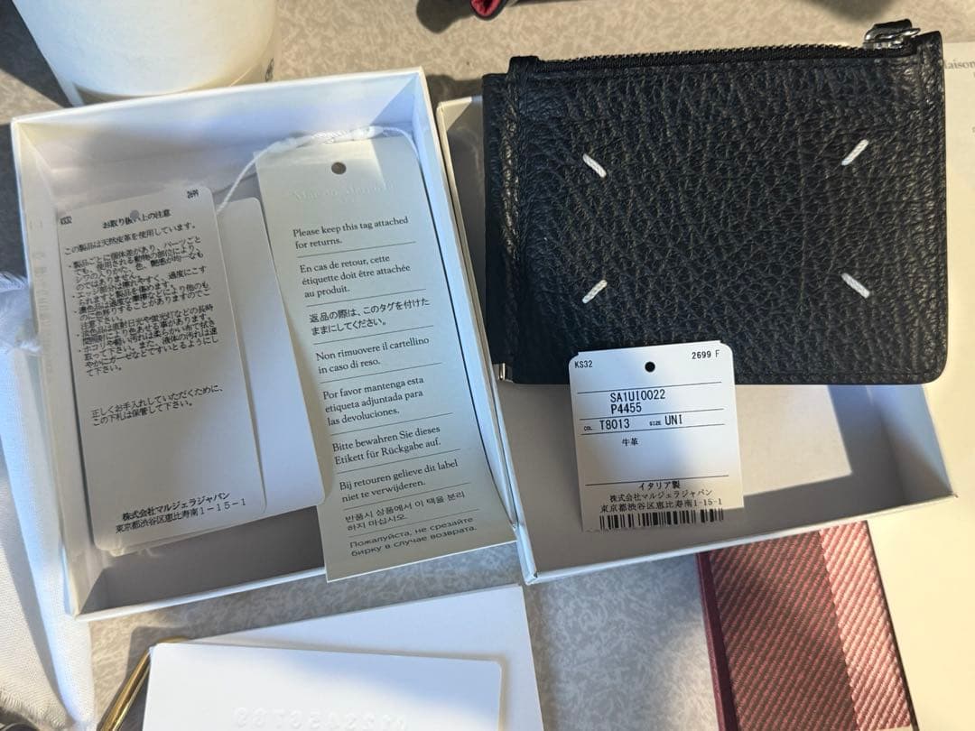 新型Maison Margiela メゾンマルジェラ マネークリップ レザー