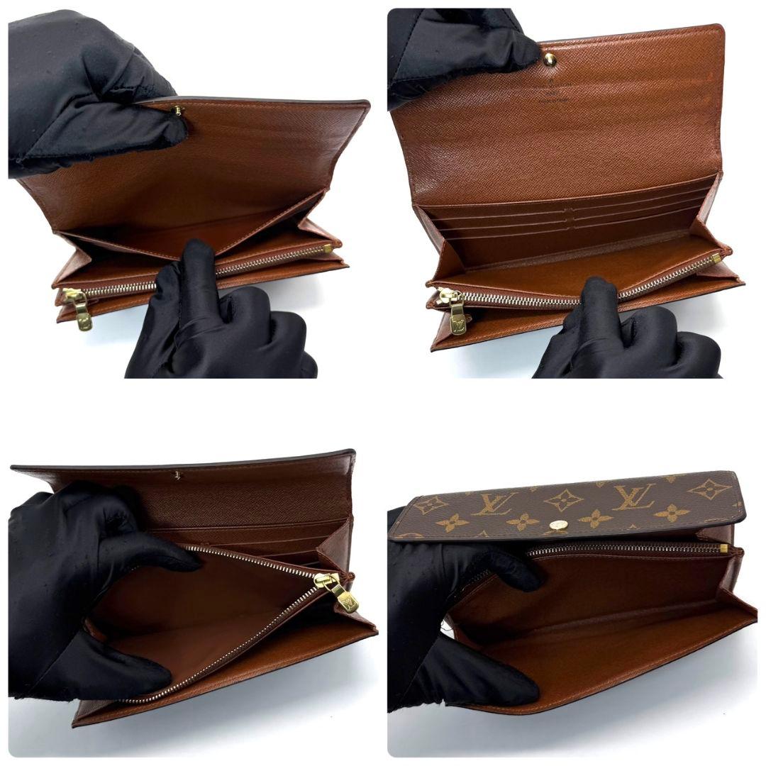 美品 ルイヴィトン モノグラム ポルトフォイユ サラ 10カード 財布 茶色 .