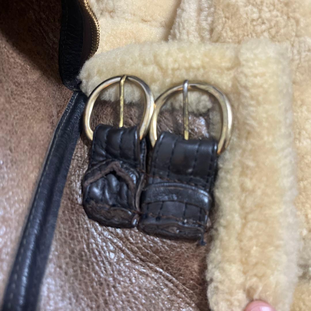 希少 AVIREX B-3 ムートンフライトジャケット 羊革 ブラウン 42