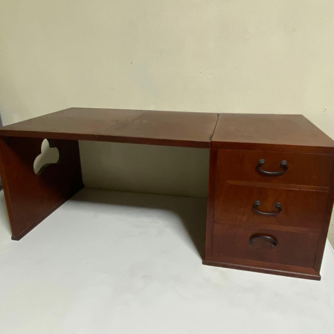 長期自宅保管 折り畳み式 小物入れ 文机 脇机 花台 小物置き 古道具 現状渡し