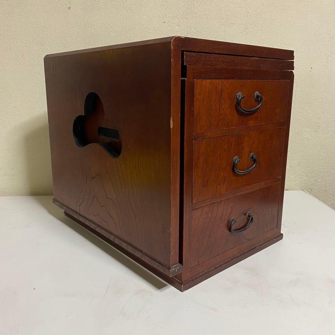 長期自宅保管 折り畳み式 小物入れ 文机 脇机 花台 小物置き 古道具 現状渡し