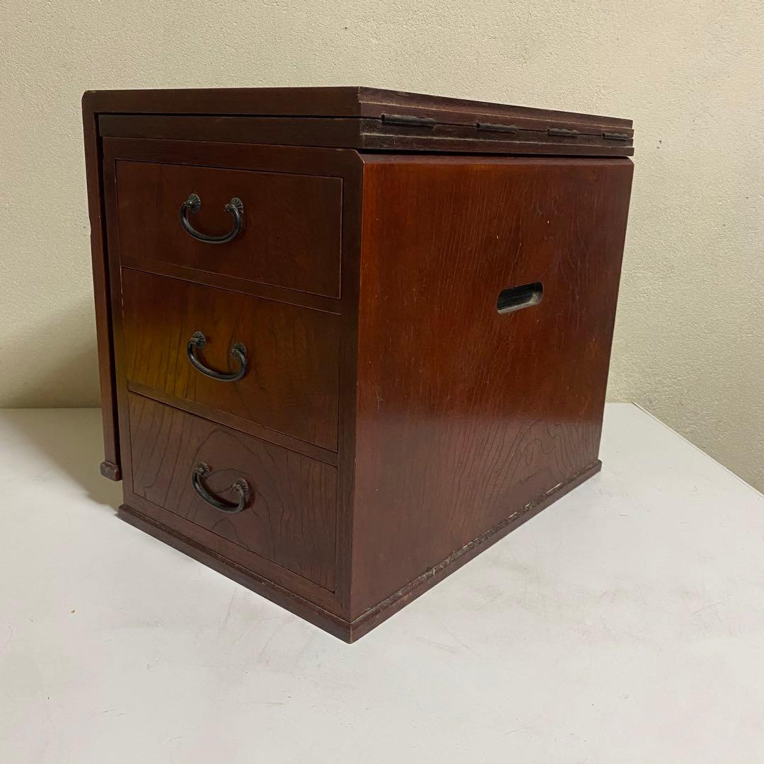 長期自宅保管 折り畳み式 小物入れ 文机 脇机 花台 小物置き 古道具 現状渡し