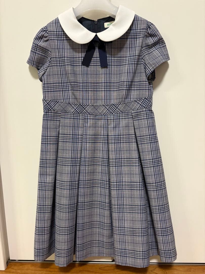 【ほぼ未使用】BEAMSmini セレモニーワンピー+ボレロセット120襟汚れ有