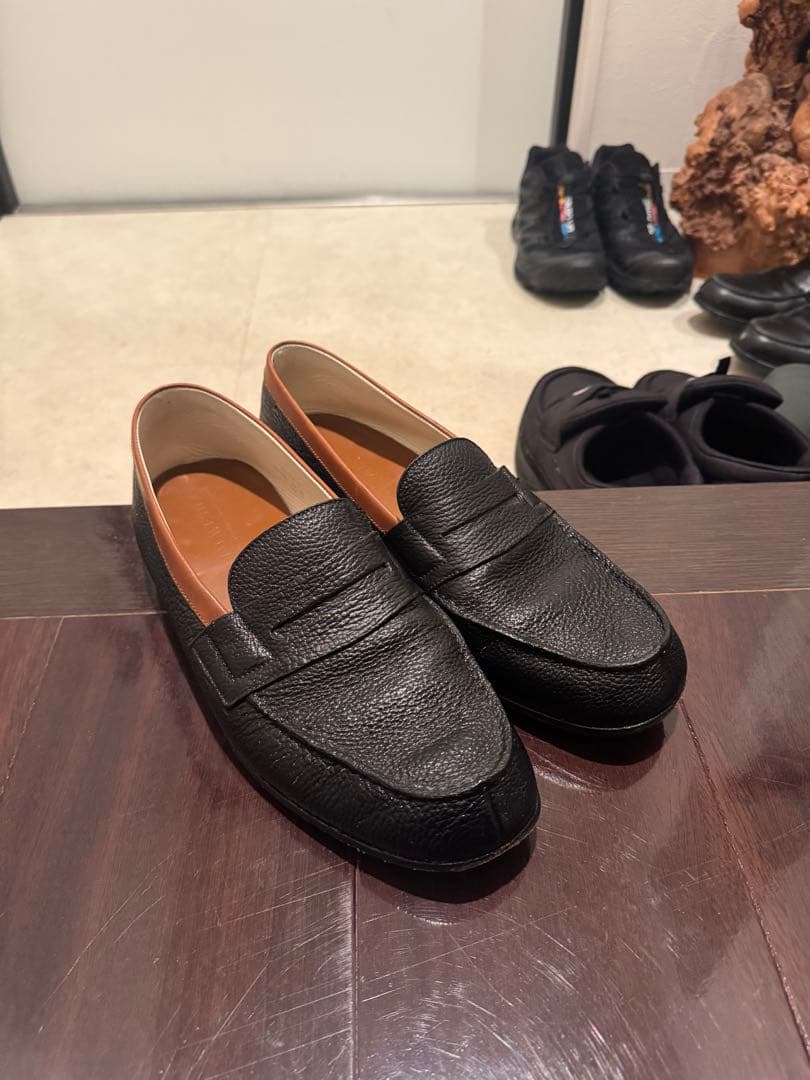 J.M.WESTON ローファー シボ革 7E