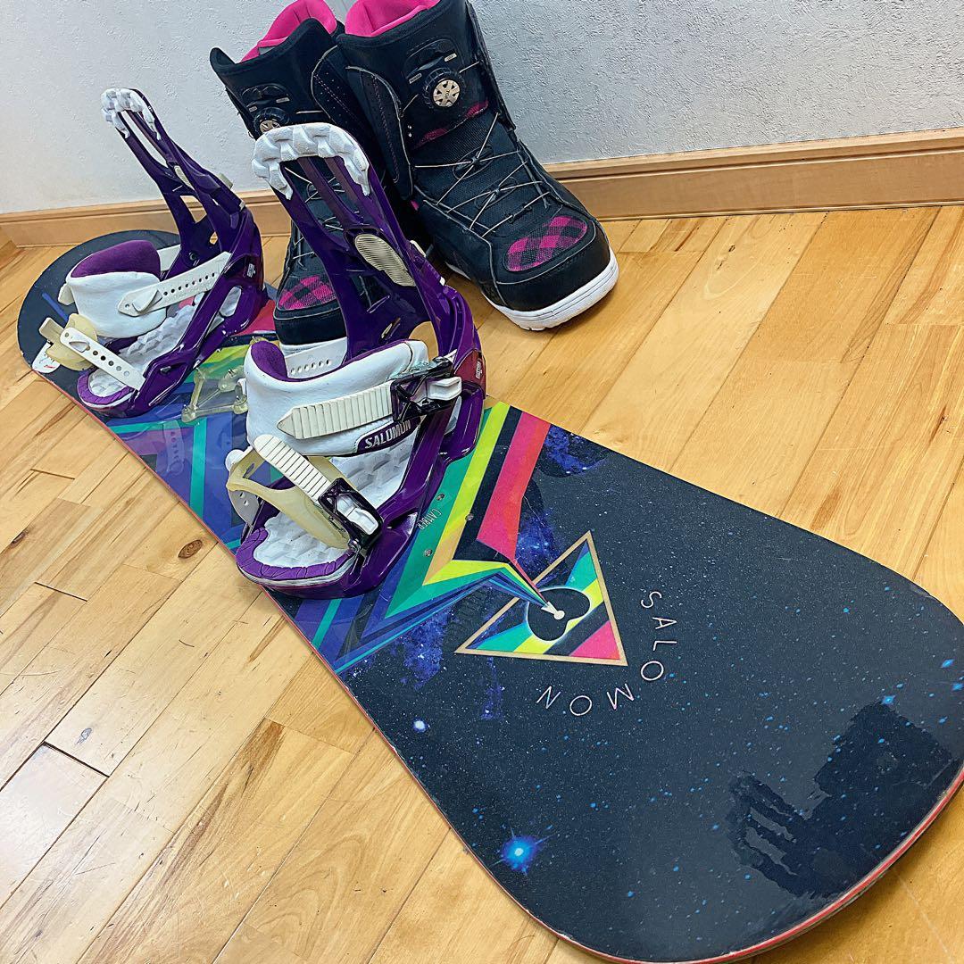 初心者おすすめ Burton サロモンスノーボード セット 138cm BOA