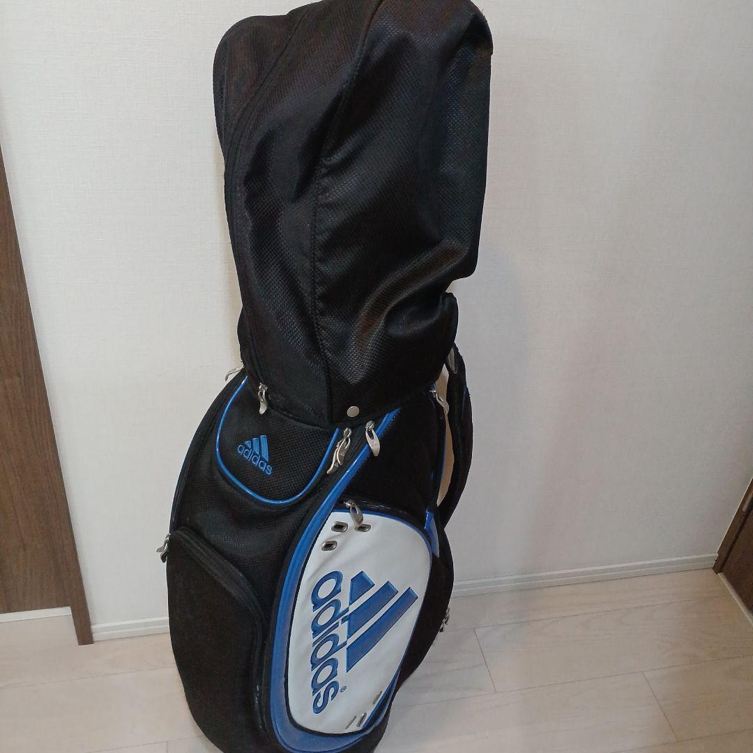adidas キャディバッグ 黒/青