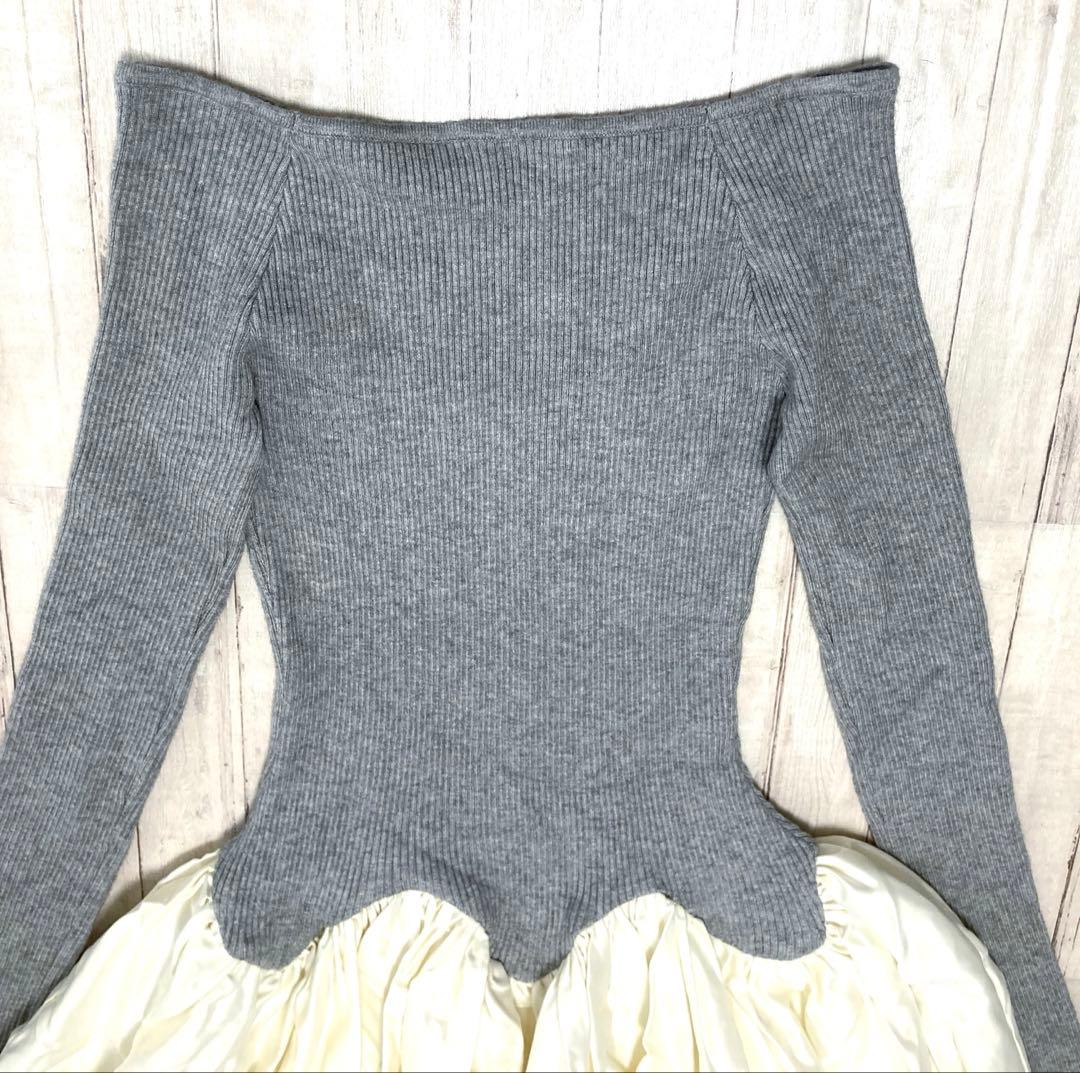 ミストレアス　Scalloped Balloon Knit Dress 三上悠亜