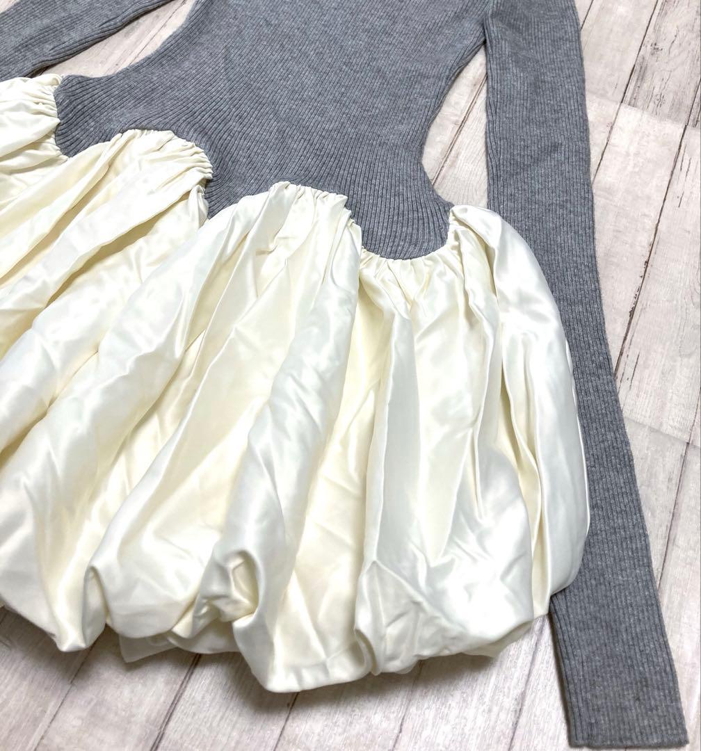 ミストレアス　Scalloped Balloon Knit Dress 三上悠亜