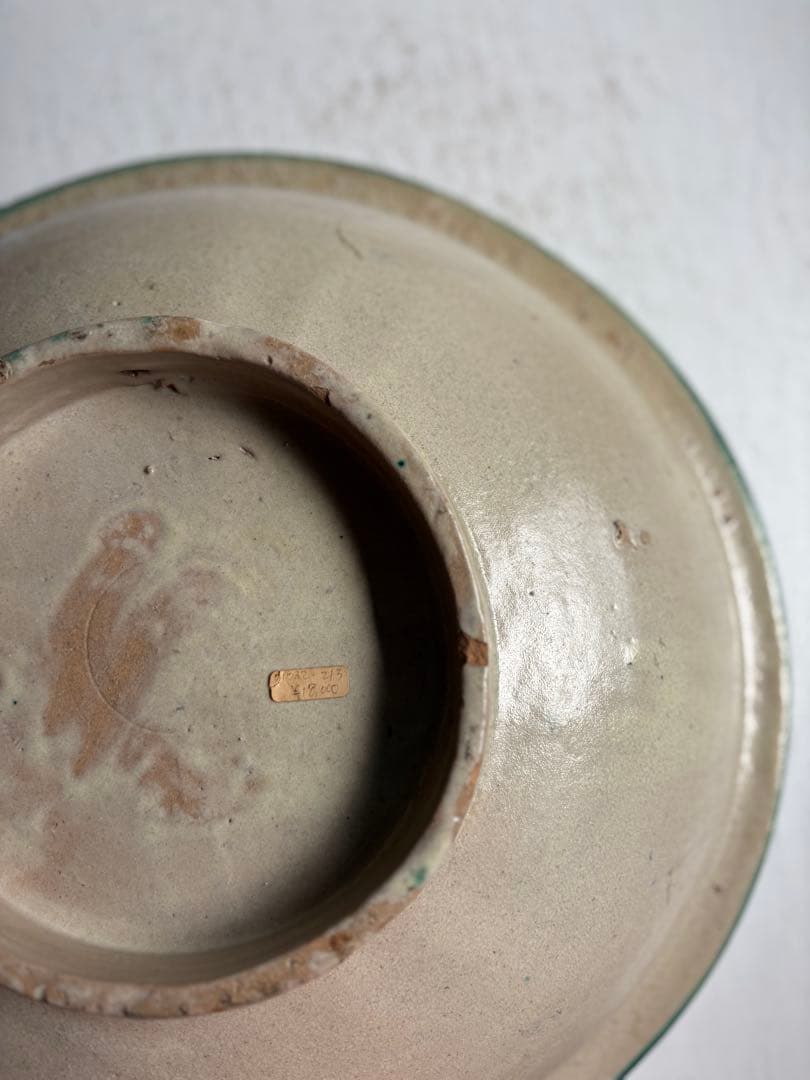 576 骨董 モロッコアンティーク 手描きの美しい大皿 大鉢 飾り皿 希少