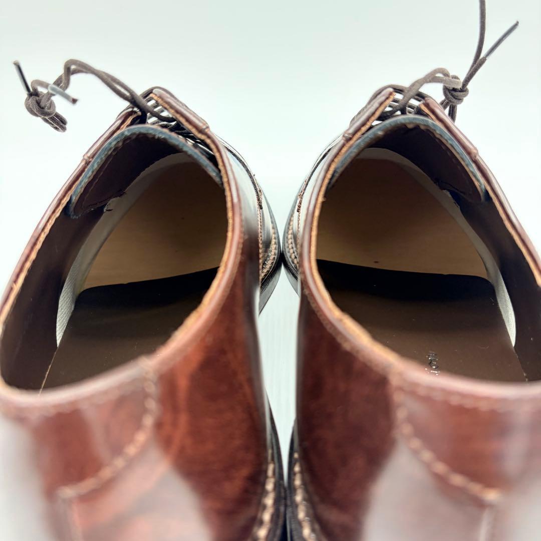 【未使用】REGAL プレーントゥ 25.5cm パティーヌ仕上げ 外羽根 革靴