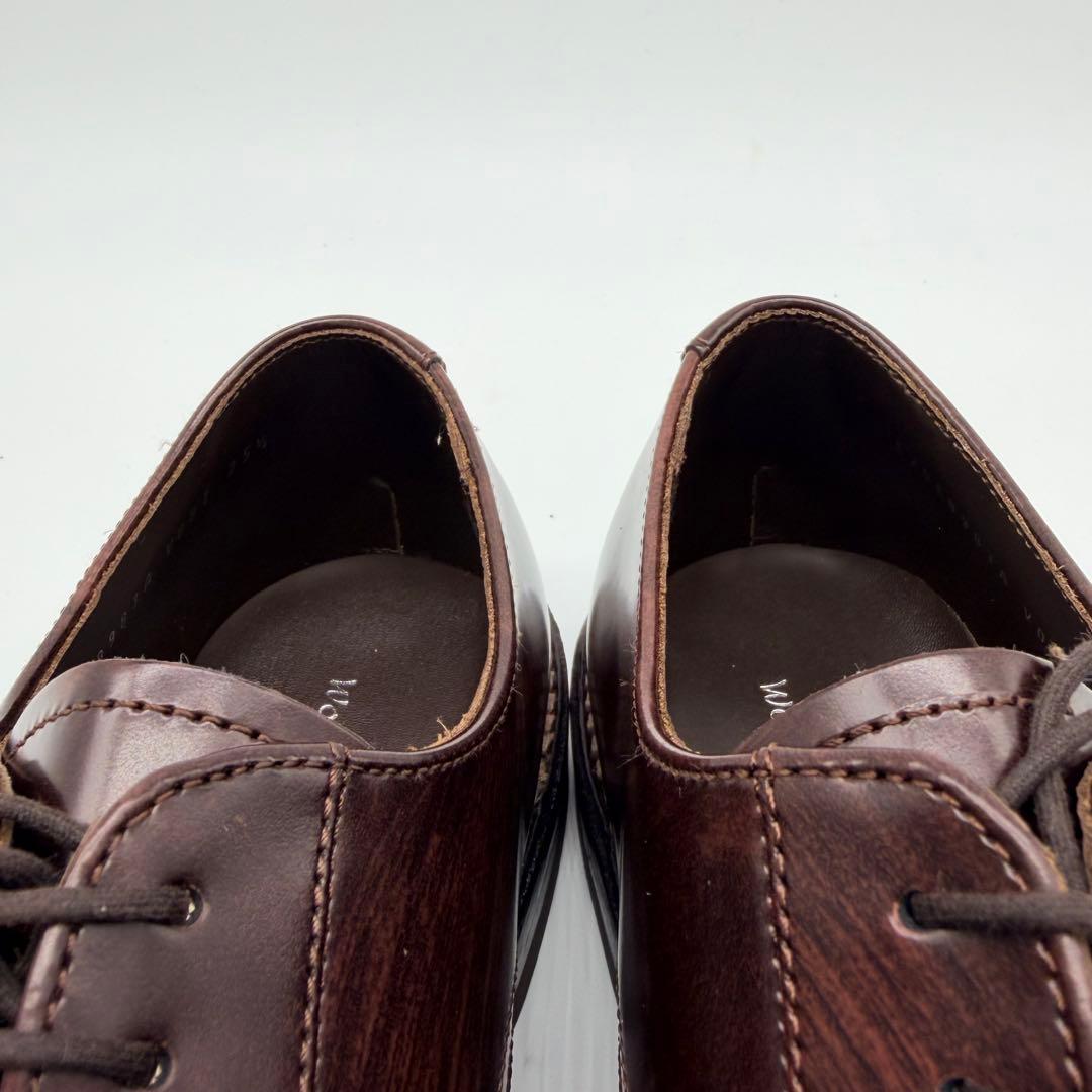 【未使用】REGAL プレーントゥ 25.5cm パティーヌ仕上げ 外羽根 革靴