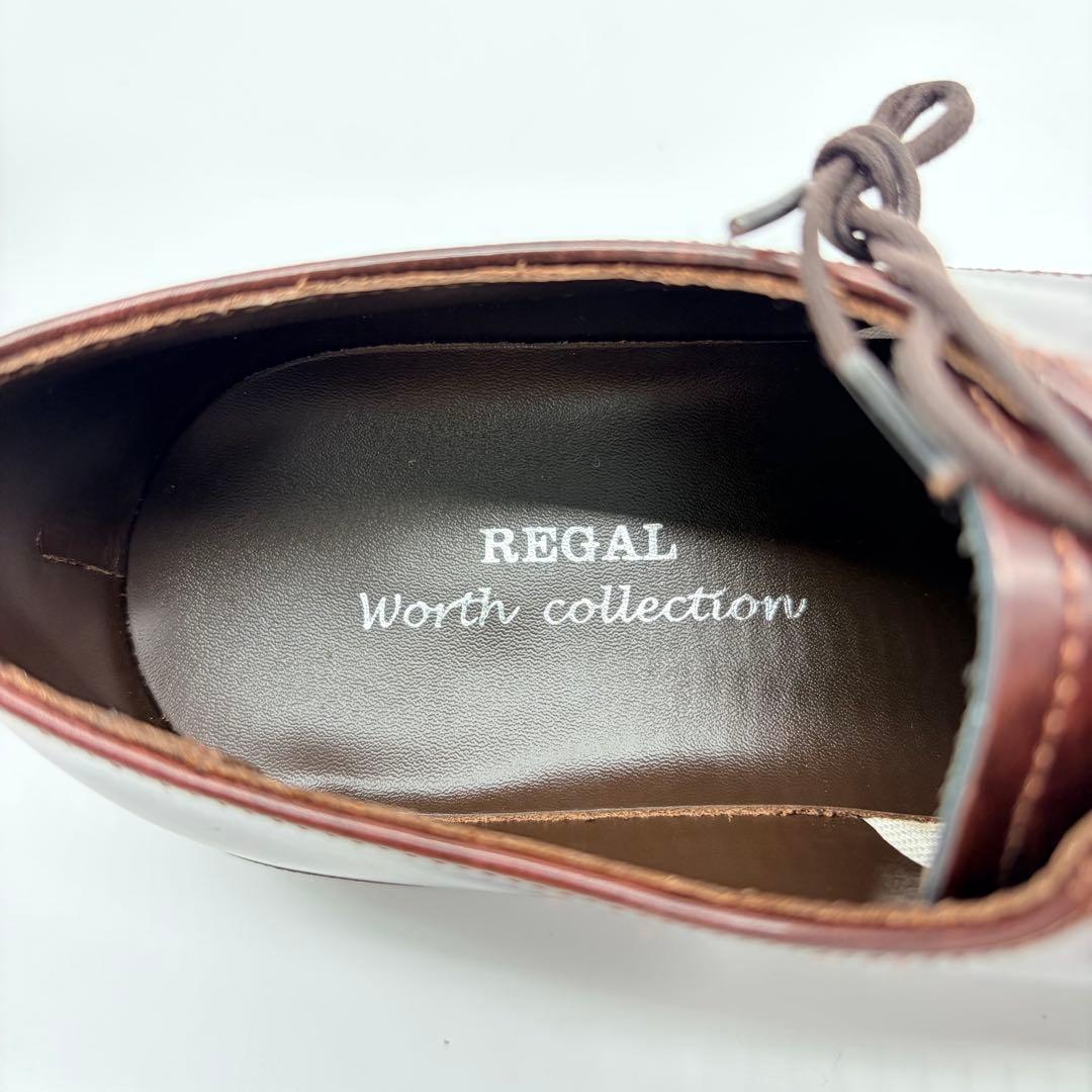 【未使用】REGAL プレーントゥ 25.5cm パティーヌ仕上げ 外羽根 革靴