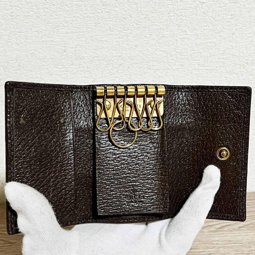【良品】グッチ オフディア GGマーモントキーケース 6連 603732