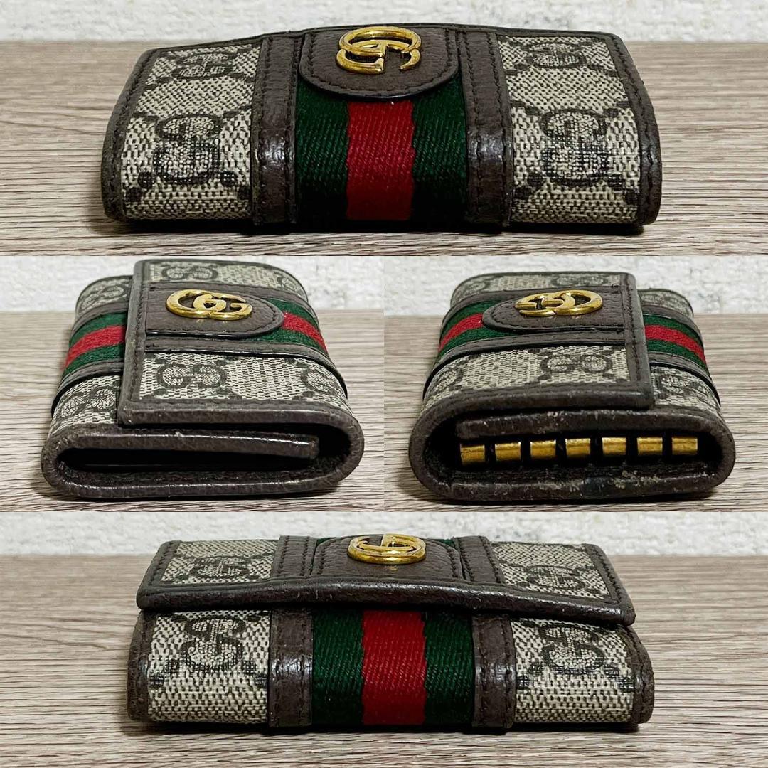 【良品】グッチ オフディア GGマーモントキーケース 6連 603732