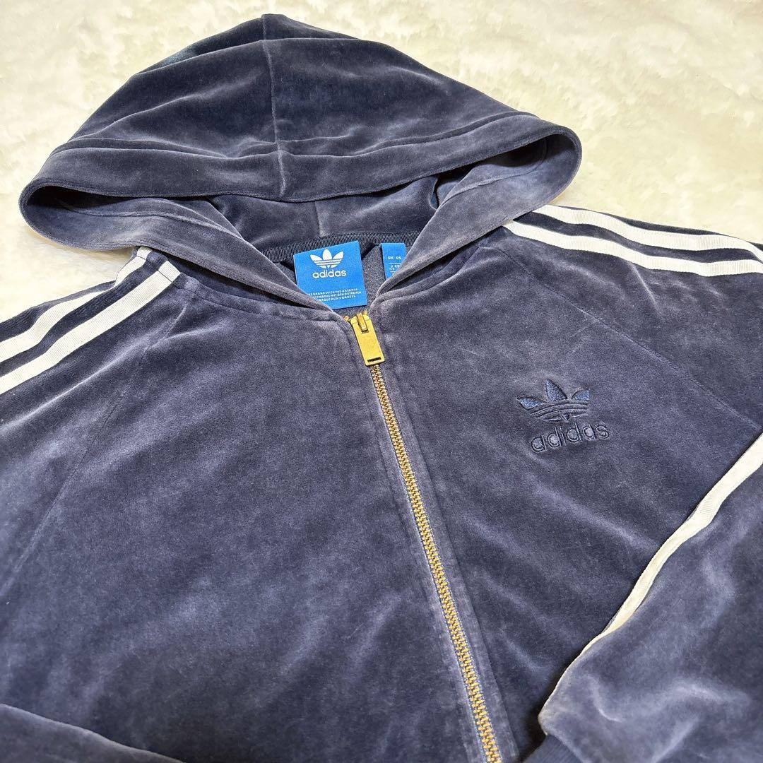 アディダス　adidas　ベロア　ジャージ　セットアップ　XSサイズ